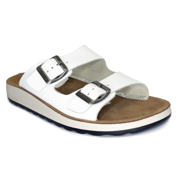 Flyflot Italia Sandalia con hebillas Blanca
