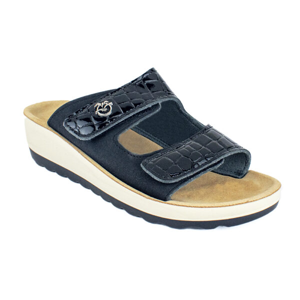 Flyflot Sandalia dos hebillas Black