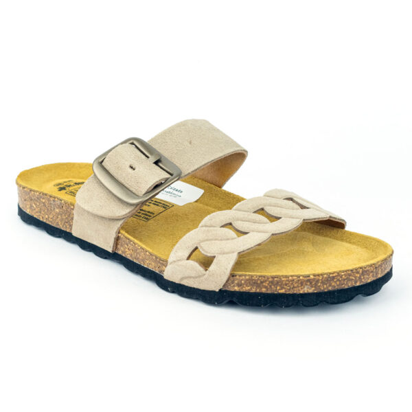 Biosandalias Beige gamuzada