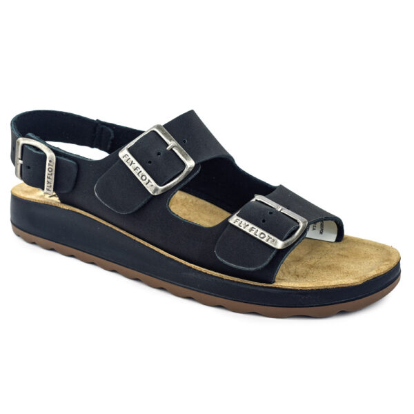 FlyFlot Sandalia Negra doble correa