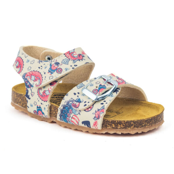 Biosandalias Kids Beige Estampado