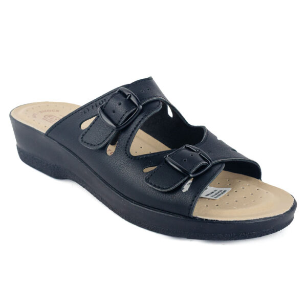 Fly Flot Sandalia dos correas Negra