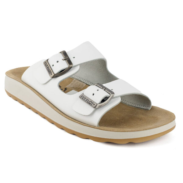 Fly Flot Sandalia dos hebillas Blanca