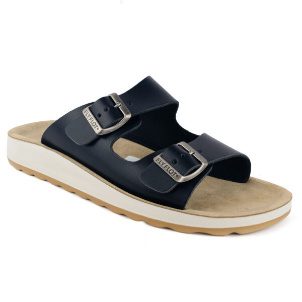 Fly Flot Sandalia dos hebillas Negra
