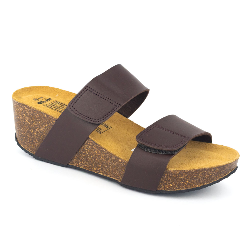 Biosandalias Plataforma Marrón