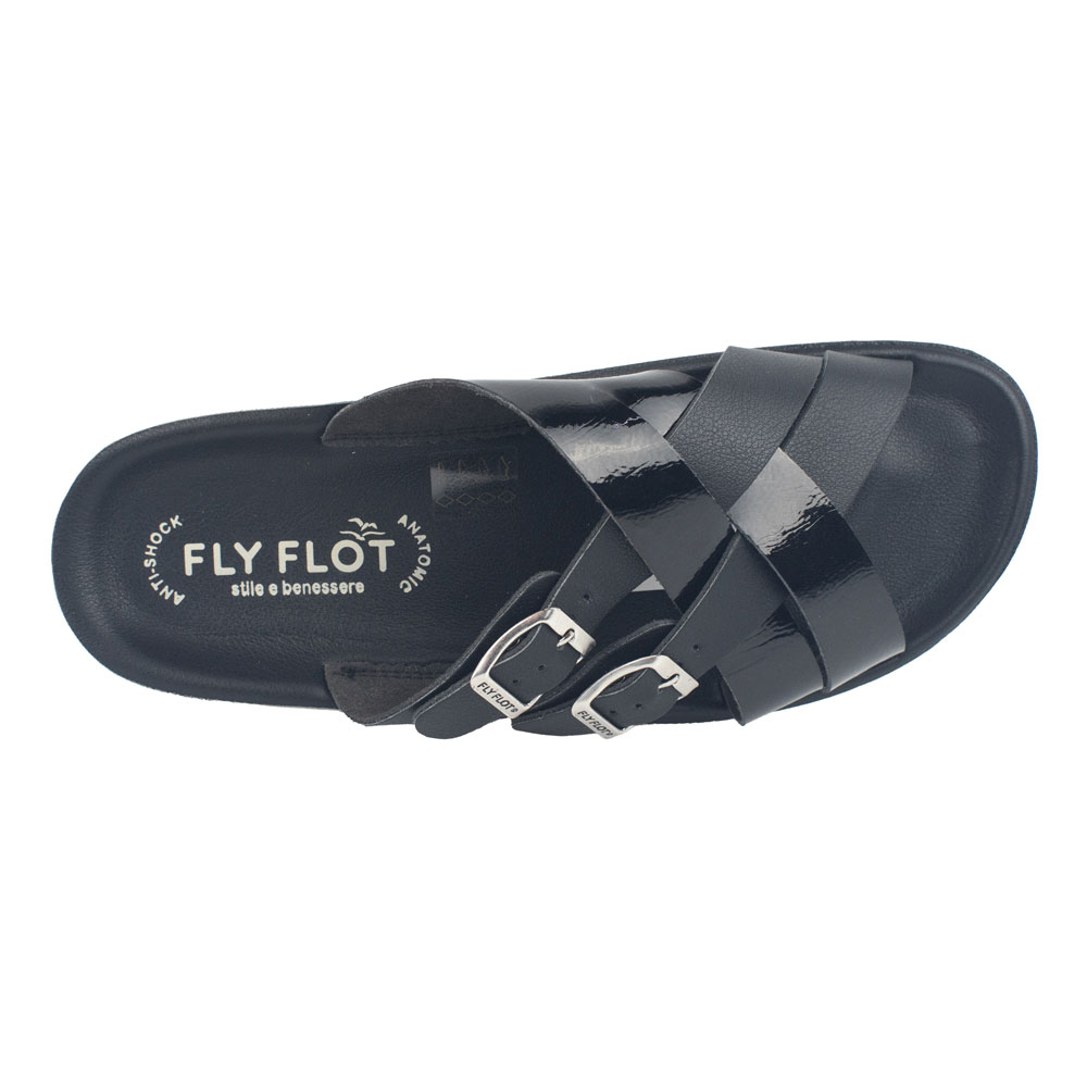 Fly Flot Sandal Negra cruzada - Imagen 4